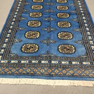 BEAUTIFUL BLUE PERSIAN BOKHARA 155 x 96 CM