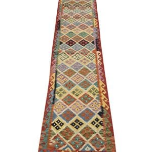Handwoven Persian Kilim Runner 386 x 80 CM