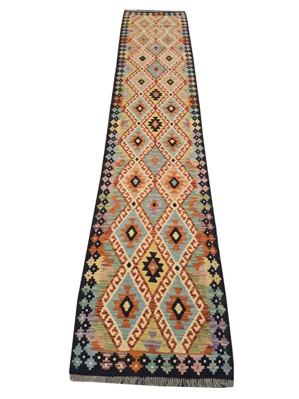 Handwoven Persian Kilim Runner 390 x 83 CM
