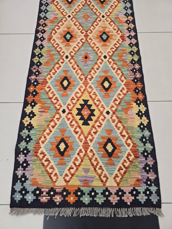 Handwoven Persian Kilim Runner 390 x 83 CM - Image 2