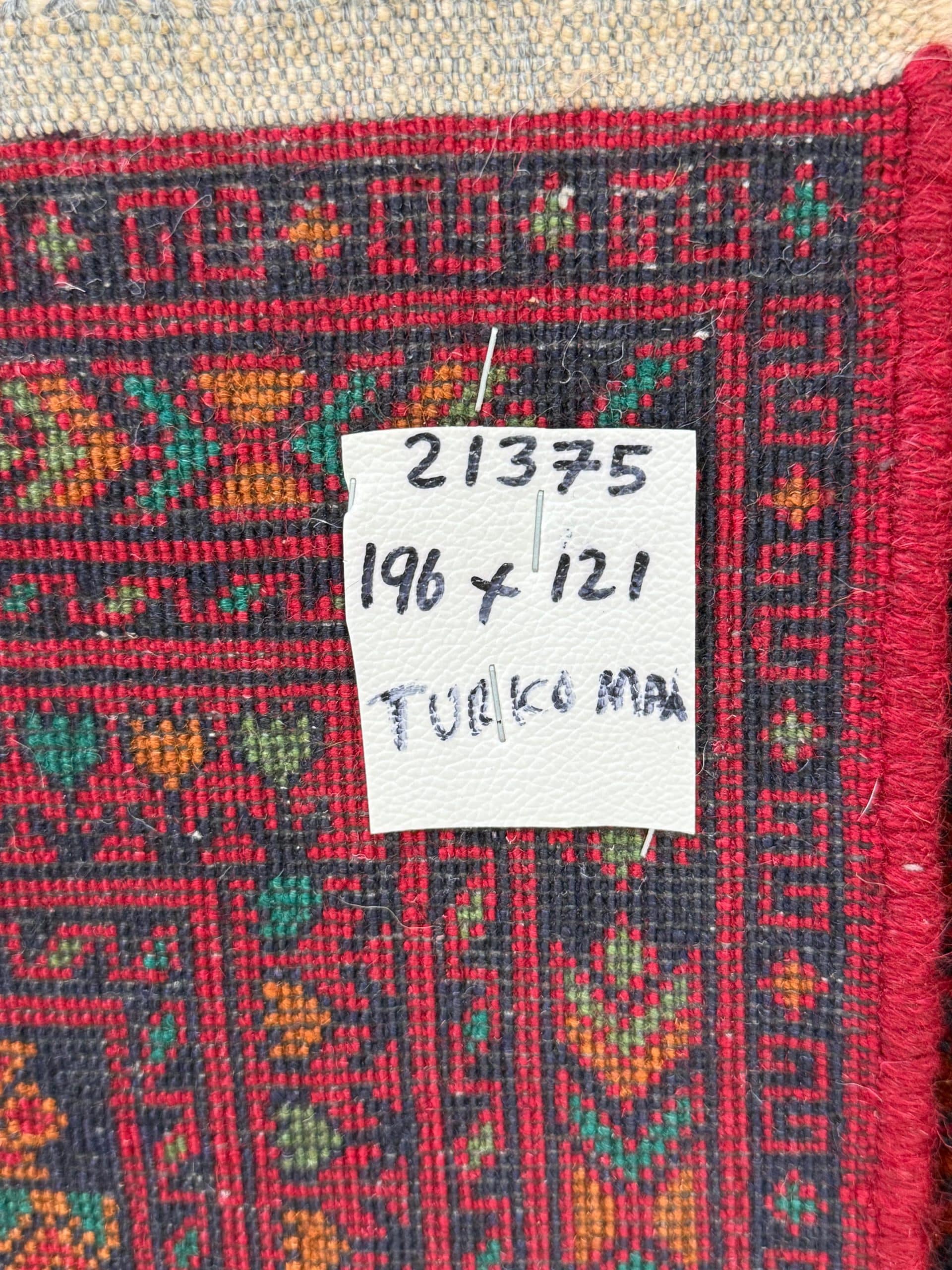 Persian Turkoman Carpet 196 x 121 CM - Image 4