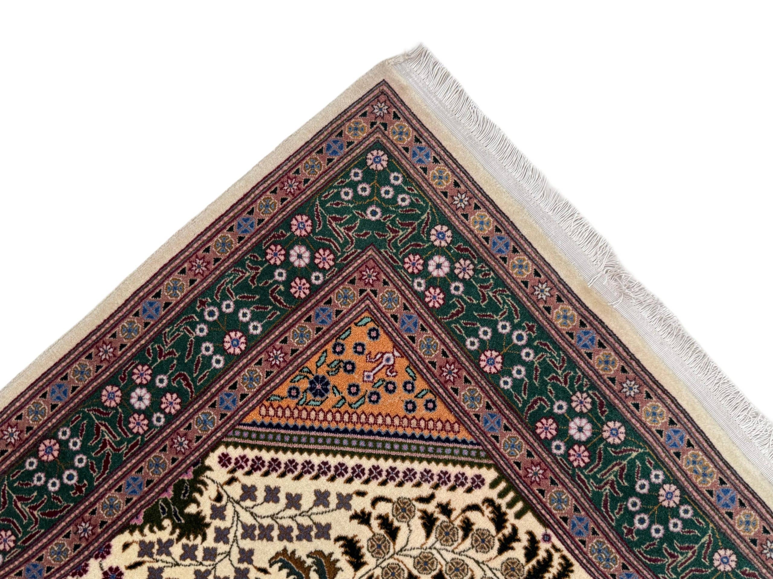 Green Tabriz Carpet 150 x 100 CM - Image 3