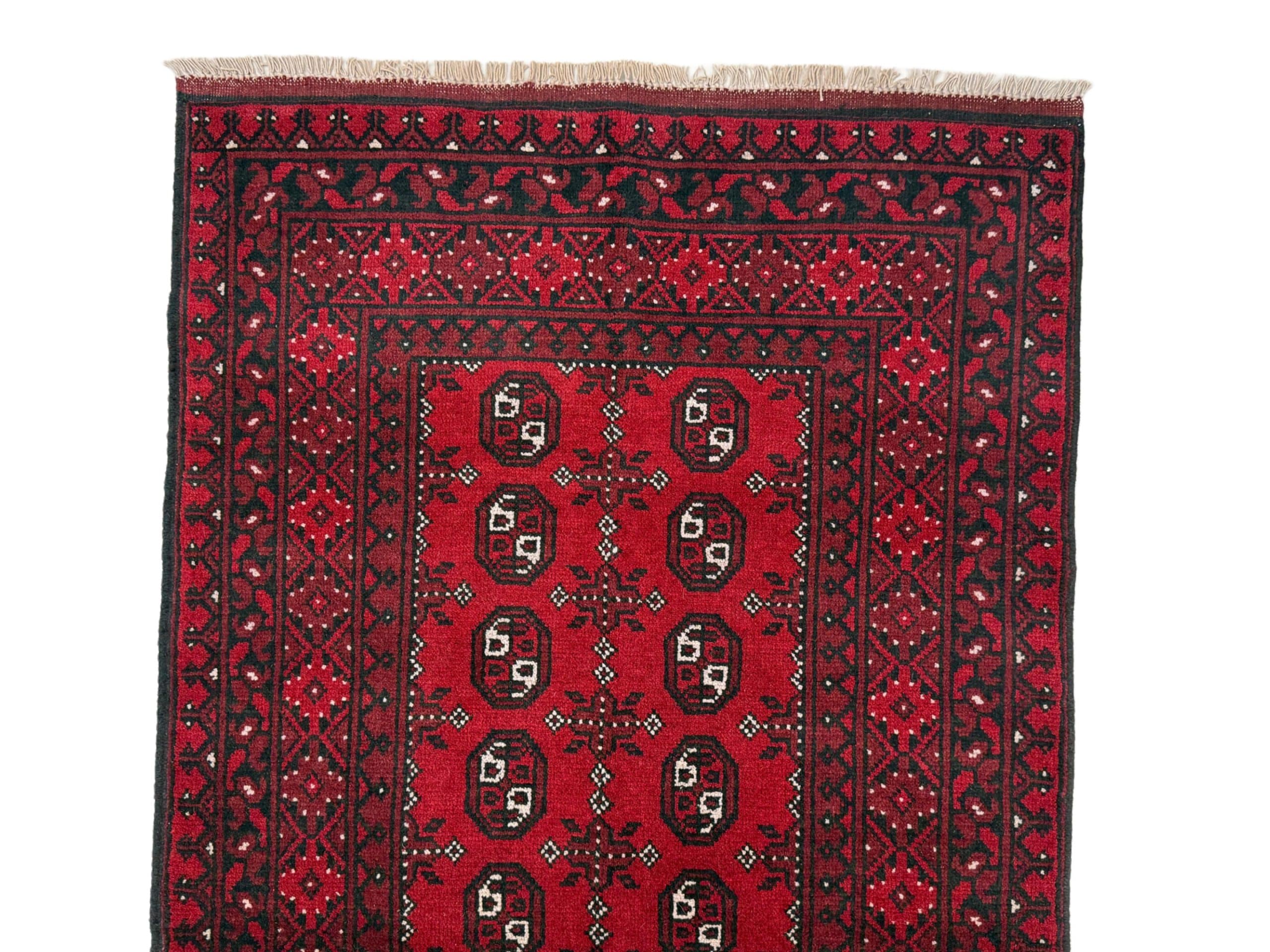Red/Aqcha Afghan 200 x 100 CM - Image 4