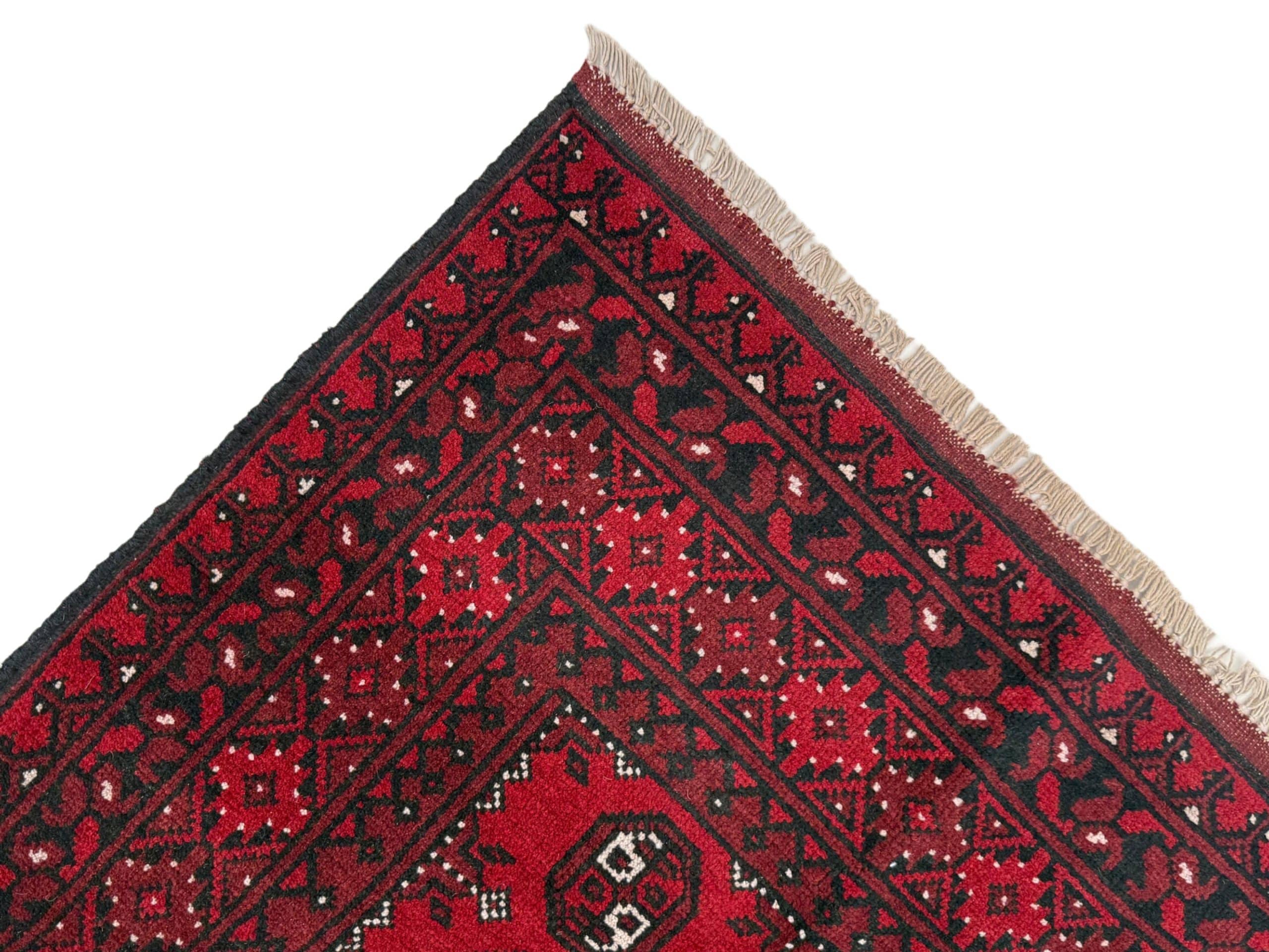 Red/Aqcha Afghan 200 x 100 CM - Image 2