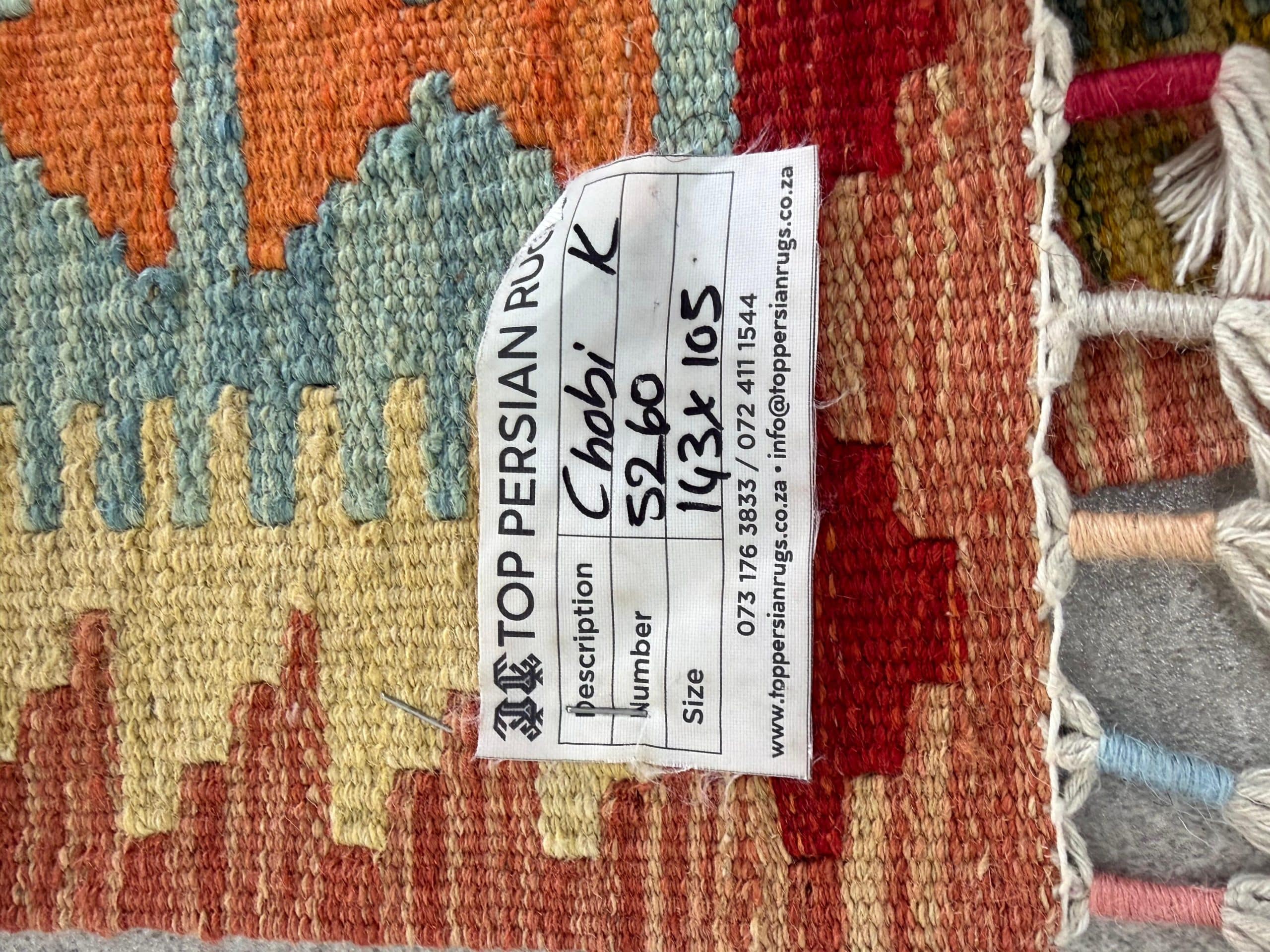 Handwoven Persian Kilim 143 x 105 CM - Image 4