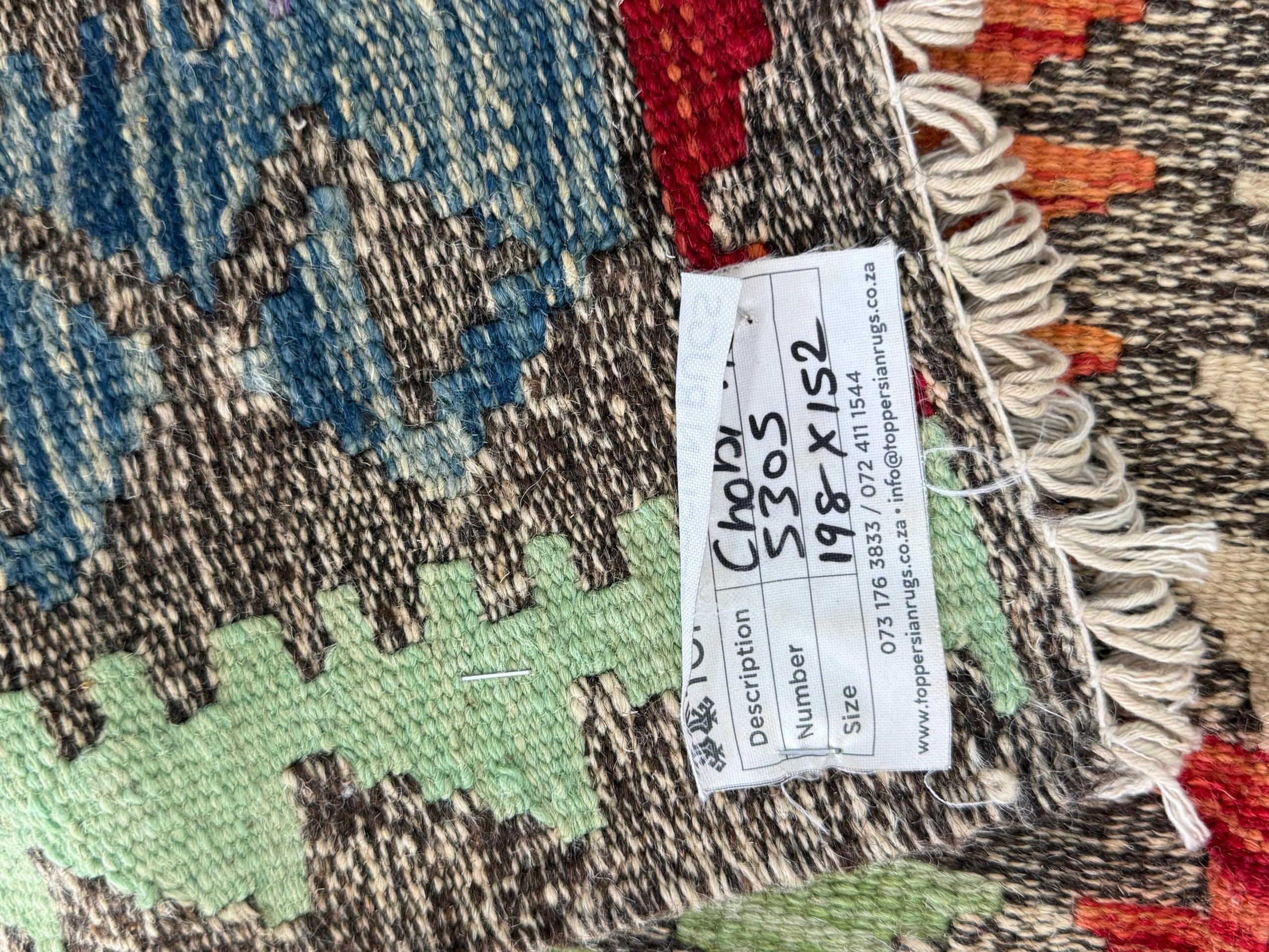 Handwoven Persian Kilim 198 x 152 CM - Image 4