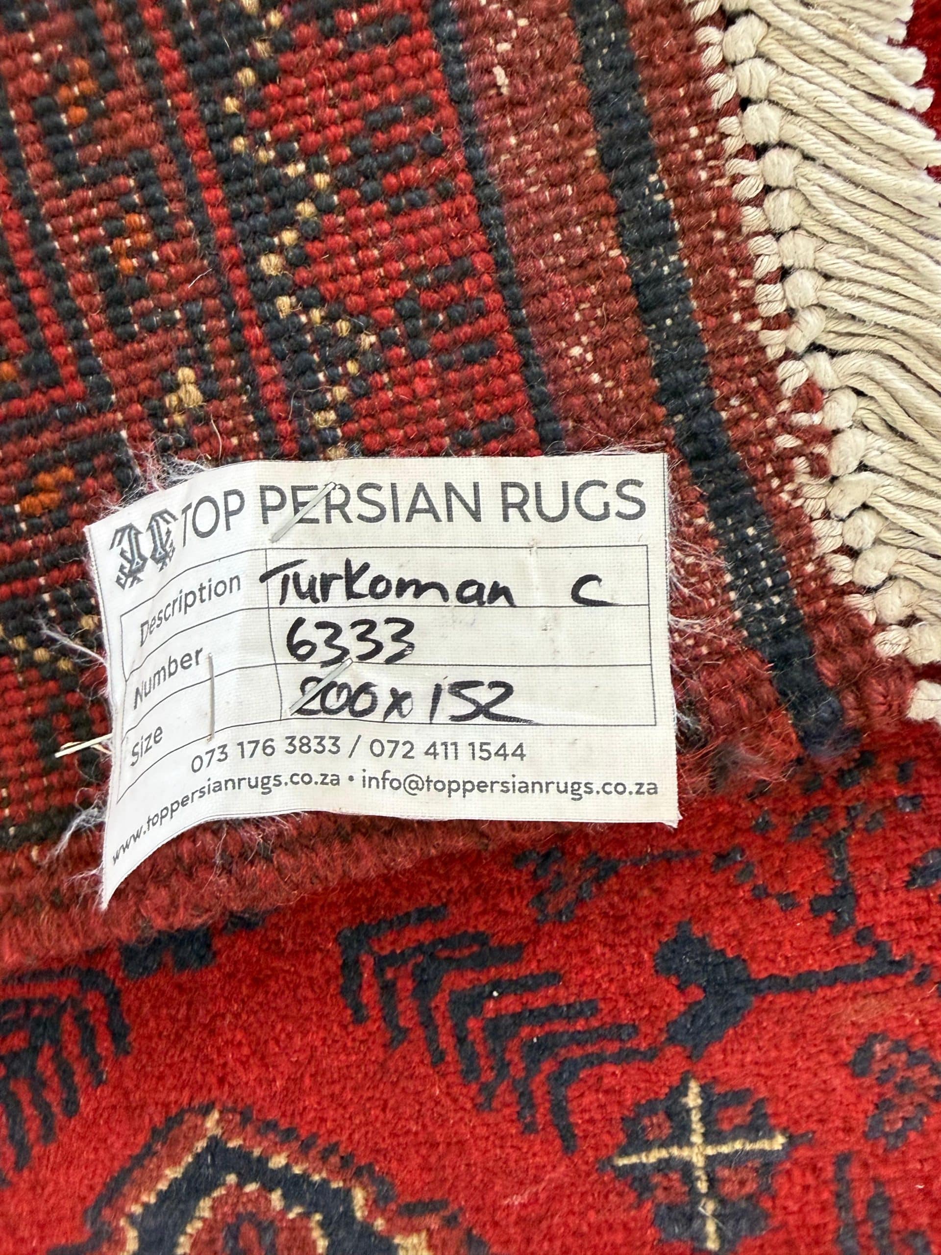 Persian Turkoman Carpet 200 x 152 CM - Image 4