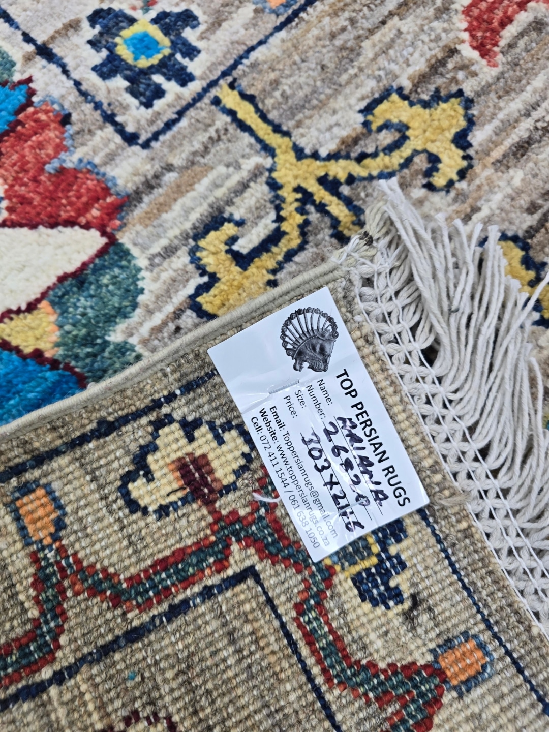 Handmade Persian Rug 303 x 246 CM - Image 5