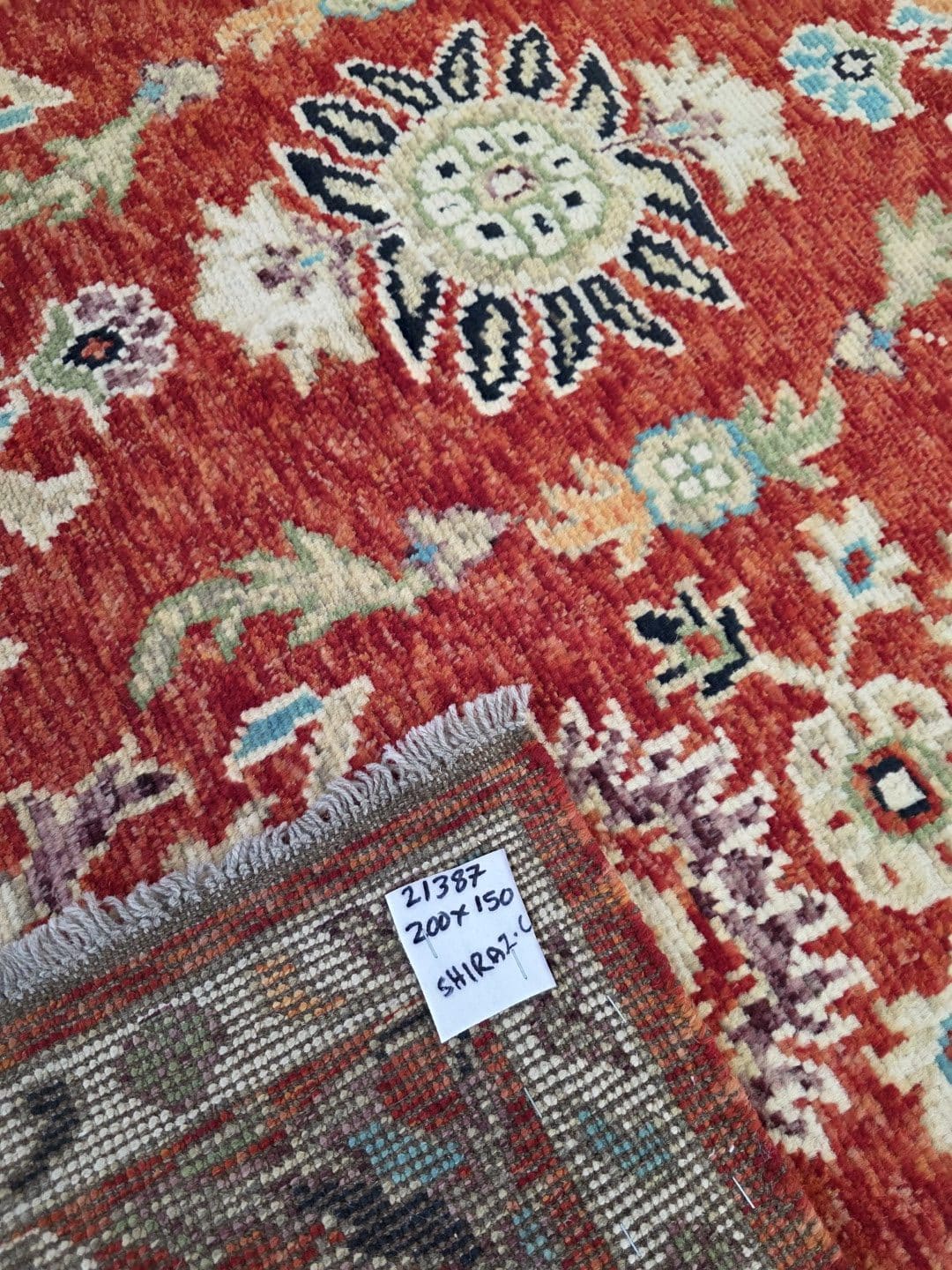 Handmade Persian Shiraz 200 x 150 CM - Image 5