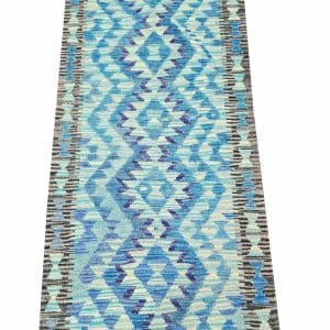Blue Fade – Chobi Kilim Runner 202 x 68 CM