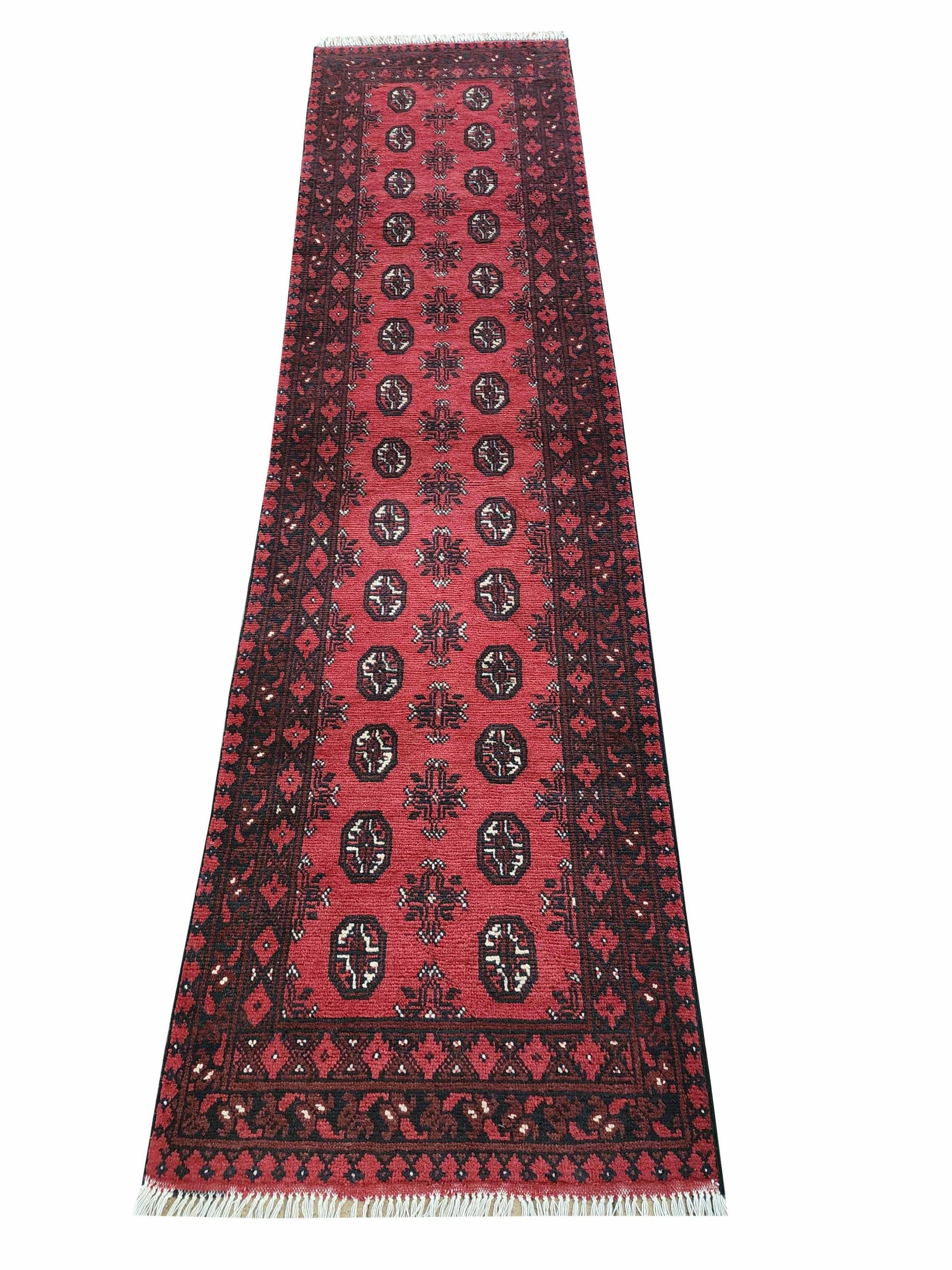 Red Afghan Runner 291 x 76 CM - Image 3
