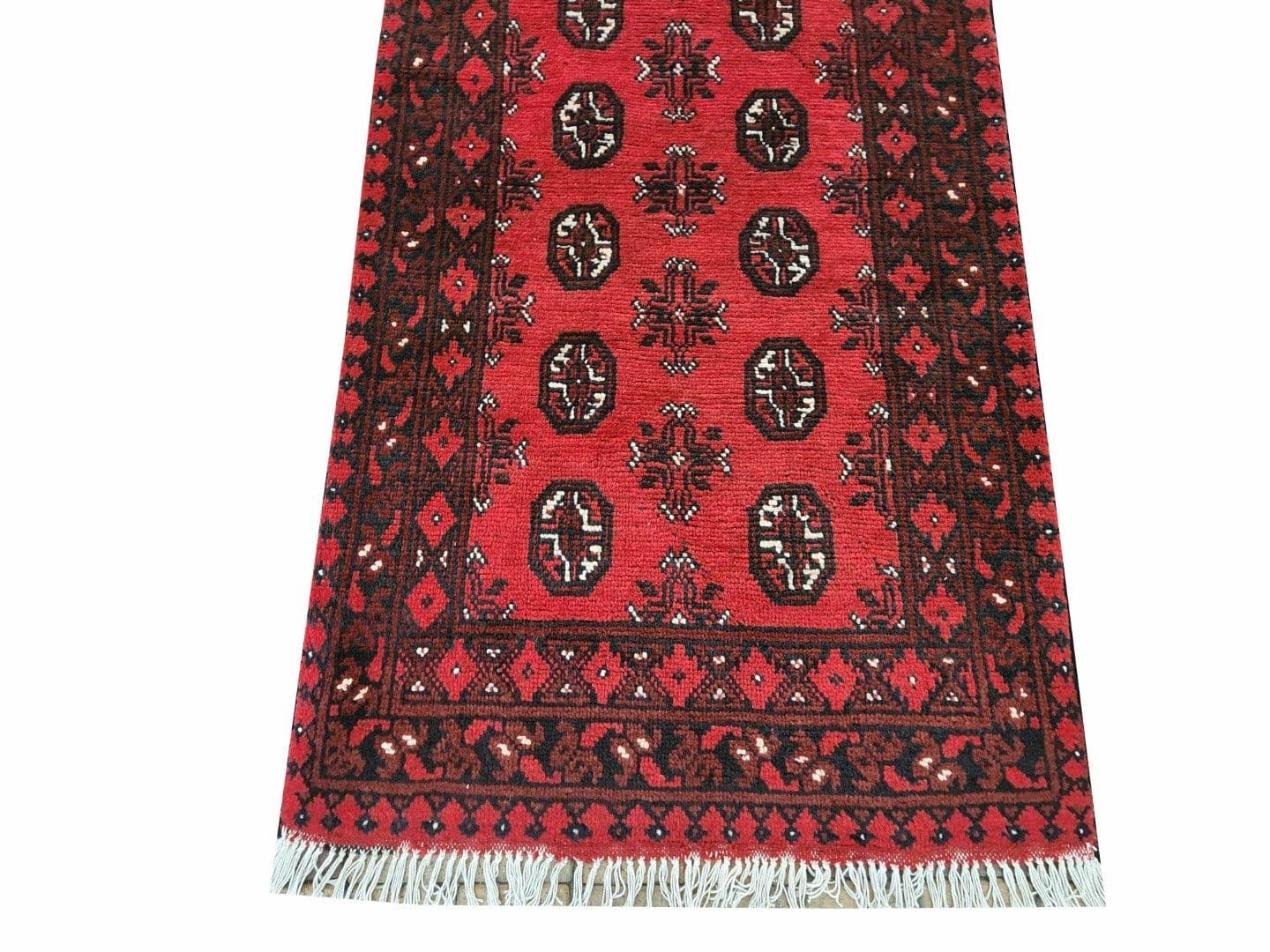Red Afghan Runner 291 x 76 CM - Image 5