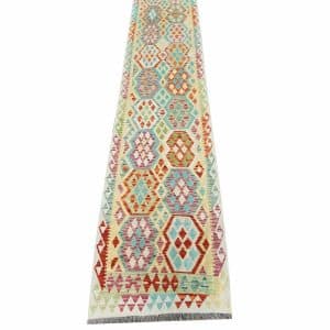 Honeycomb Trail – Chobi Kilim Runner 436 x 86 CM