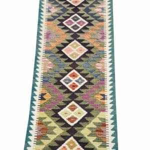 Twilight Weave- Chobi Kilim Runner 186 x 63 CM