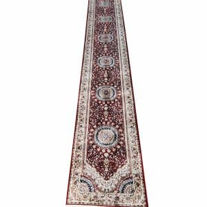 Burgundy Bloom – Persian Machine Runner 500 x 80 CM