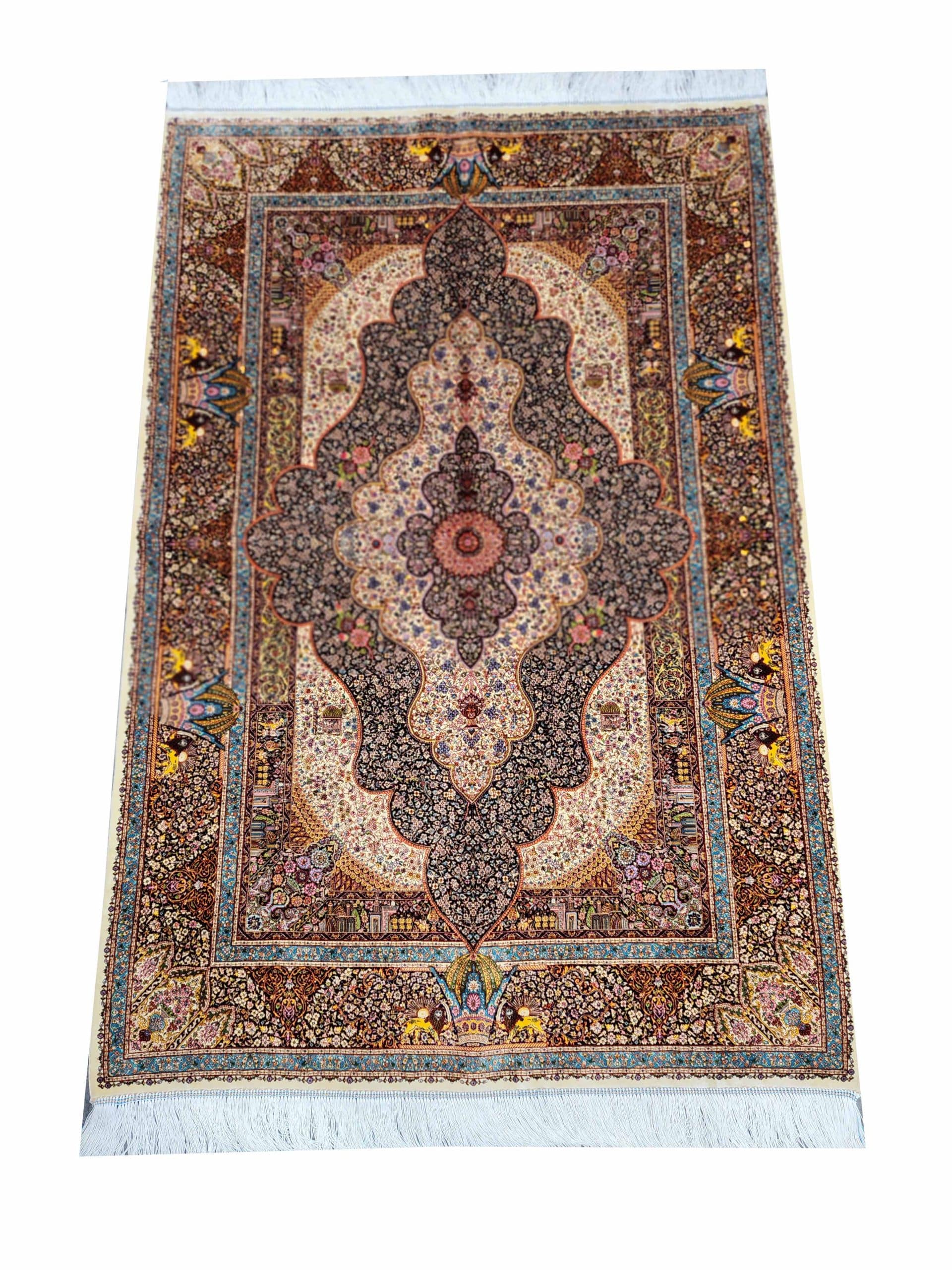Persian Medallion - Persian Silk Carpet 180 x 120 CM