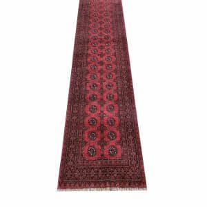 Crimson Step – Red Afghan Runner 391 x 80 CM