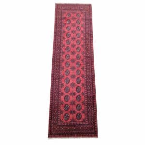 Red Afghan Runner 289 x 82 CM