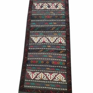 Desert Code – Black Kilim Runner  177 x 68 CM