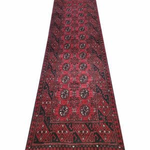 Red Afghan Runner 291 x 79 CM