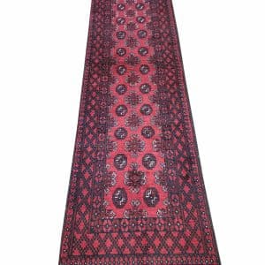 Red Afghan Runner 273 x 74 CM