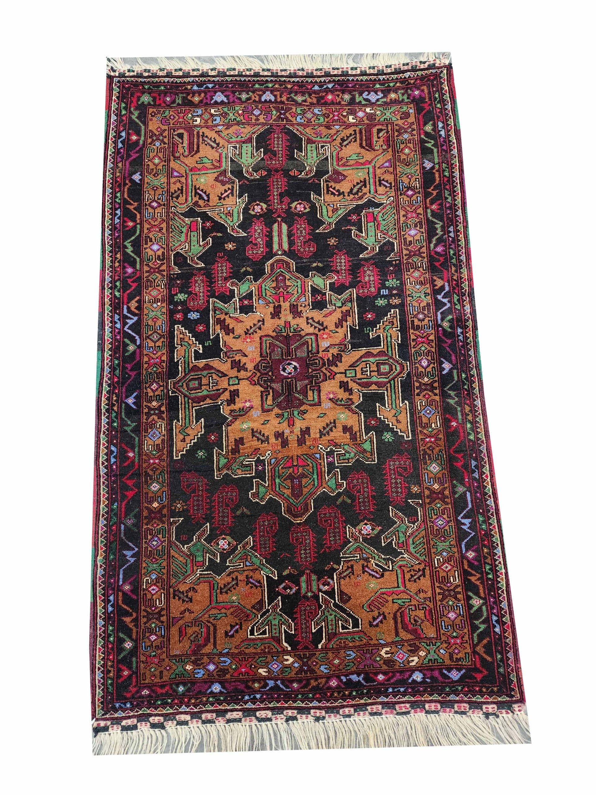 Black Torch - Turkoman Carpet 140 x 81 CM
