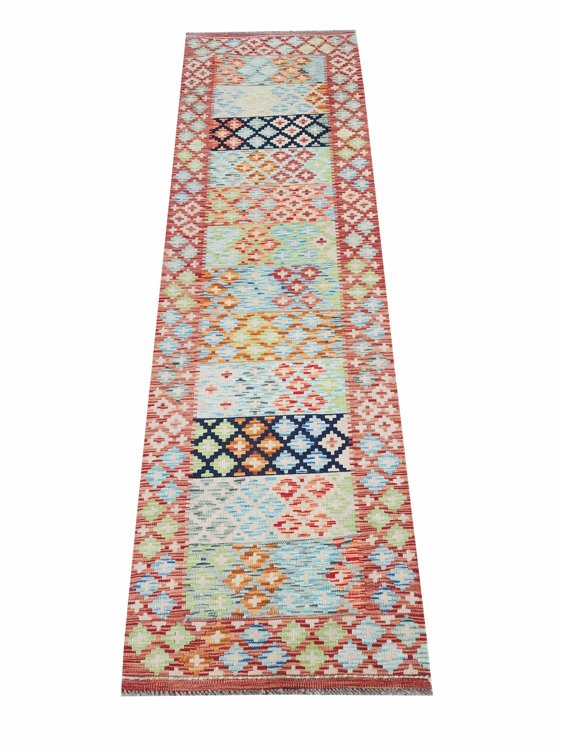 Mosaic Trail- Chobi Kilim Runner 249 x 77 CM