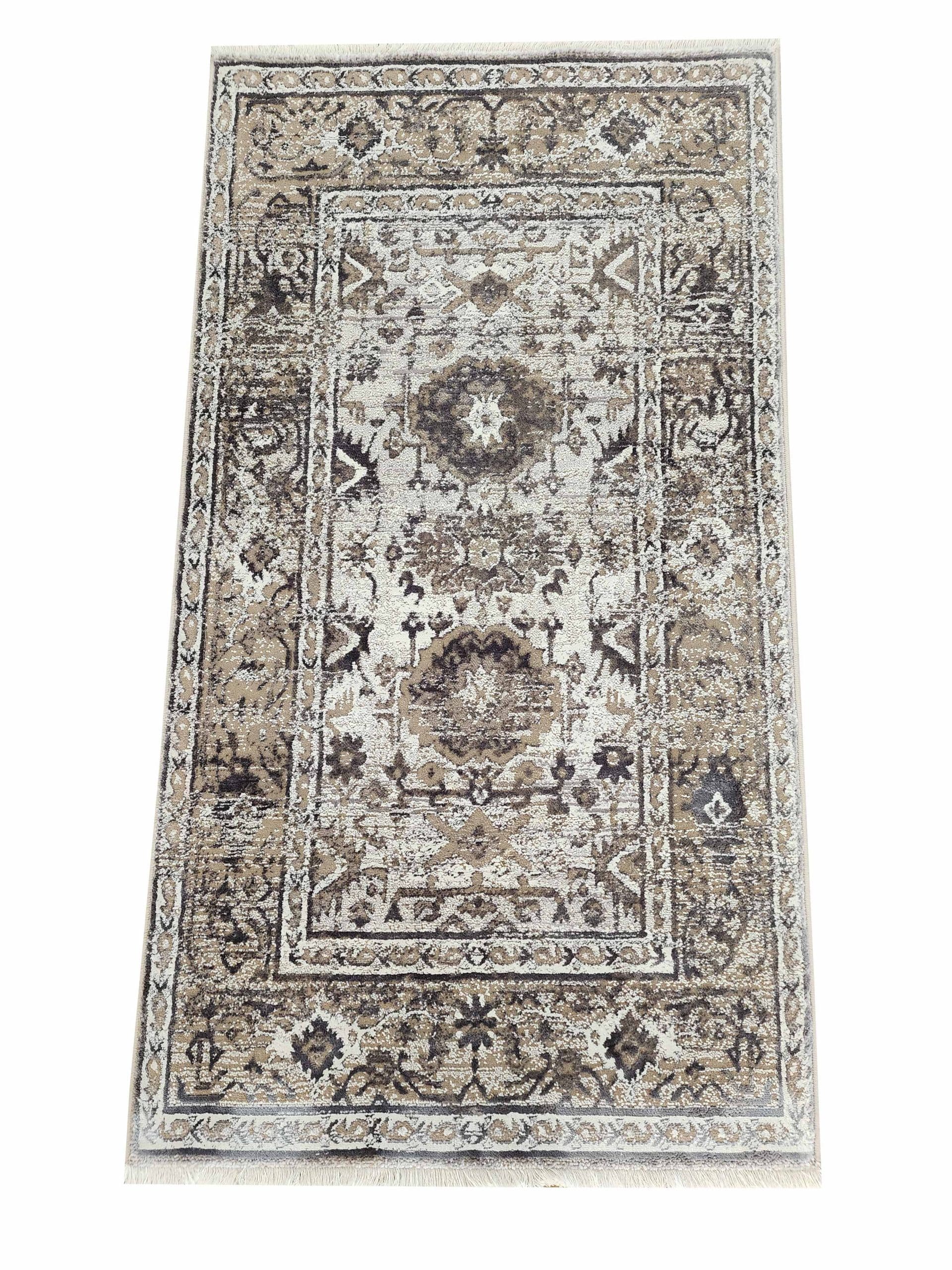 Beige Vintage Carpet 150 x 80 CM