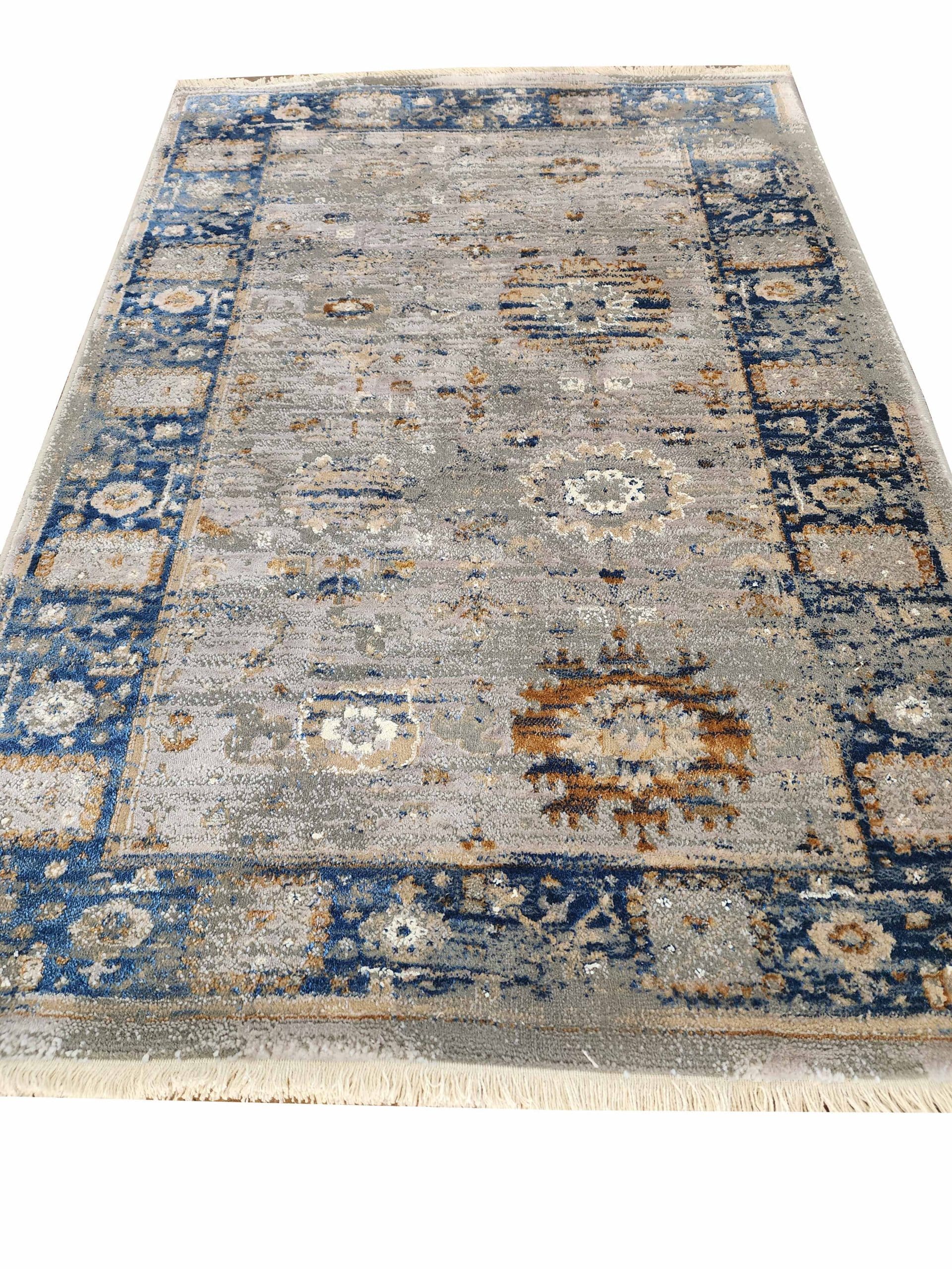 Washed Indigo - Turkish Carpet 120 x 80 CM - Image 3