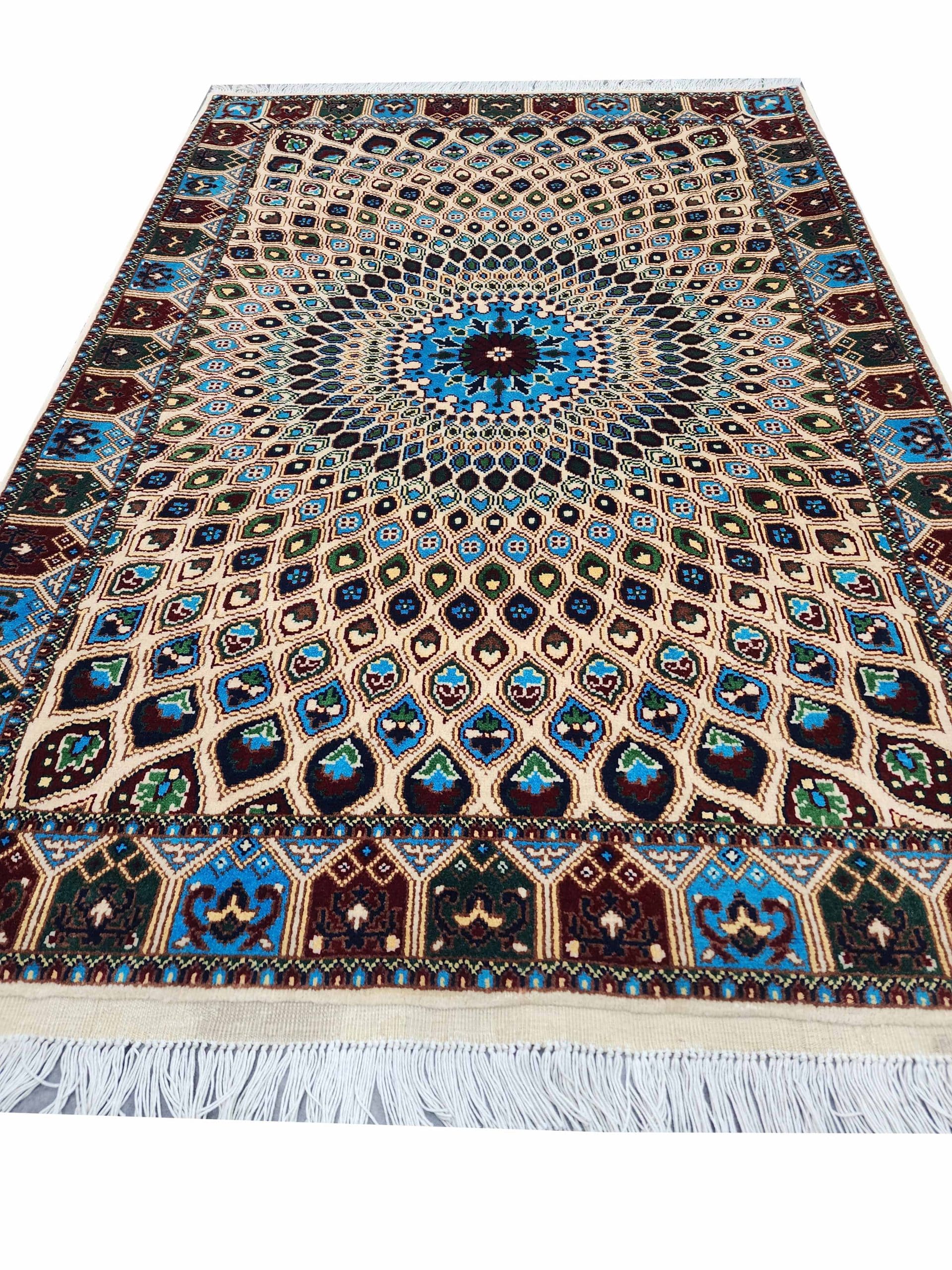 Turquoise Star - Turkoman Carpet 150 x 101 CM - Image 3