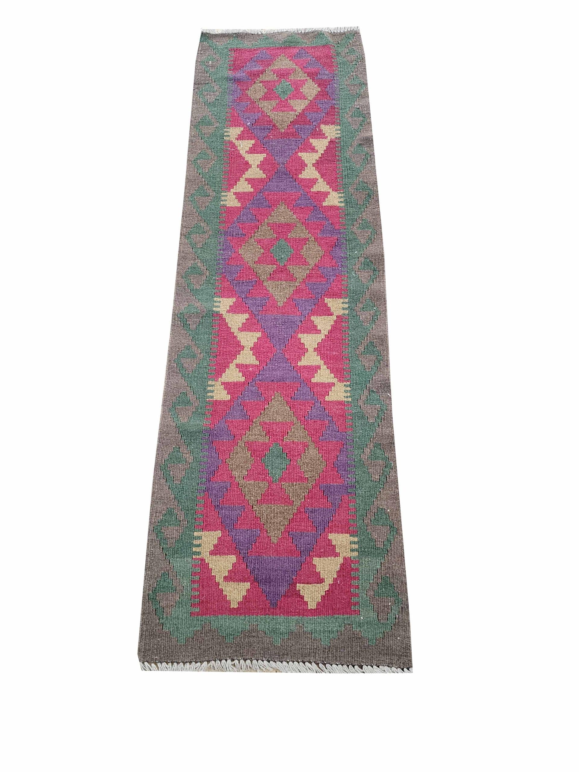 Lilac Trail - Maimana Kilim Runner 200 x 60 CM